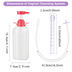 300/600ML Reusable Enemas Nozzle Vagina & Anal Irrigator Medical Rubber Douche Feminine Person Hygiene Pressure Health Care