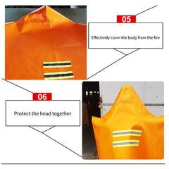 Flame Retardant Cloak Emergency Survival Fire Blanket Double-layer Fireproof Cloak Full Body Protection Heat Insulation Home