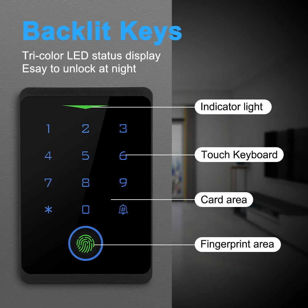 New Wifi Tuya Access Control System Automation Kits Waterproof RFID Fingerprint Keypad Electric Door Magnetic 2.4G wifi Lock