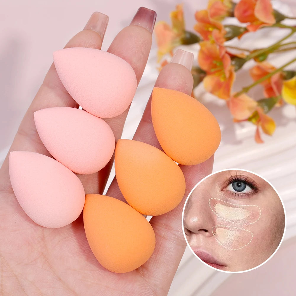 100/4pcs Mini Makeup Sponge Beauty Egg Cosmetic Puff Set Soft Foundation Sponges Powder Puff Women Make Up Accessories Tools