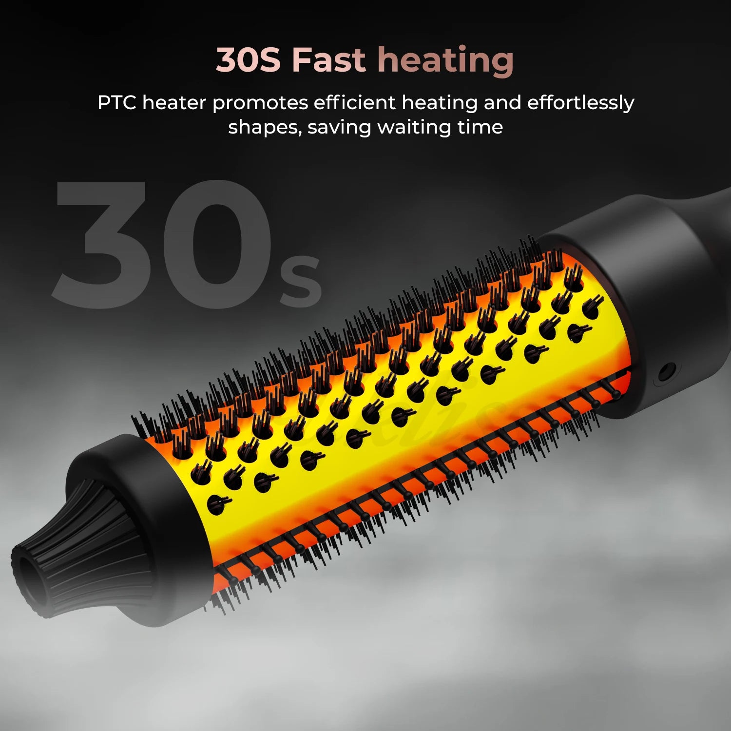 3 in 1 Thermal Brush Ceramic Hair Curler Comb Curling Wand Fast Heating Hot Brush Travel Curling Irons Double PTC Curling Brush