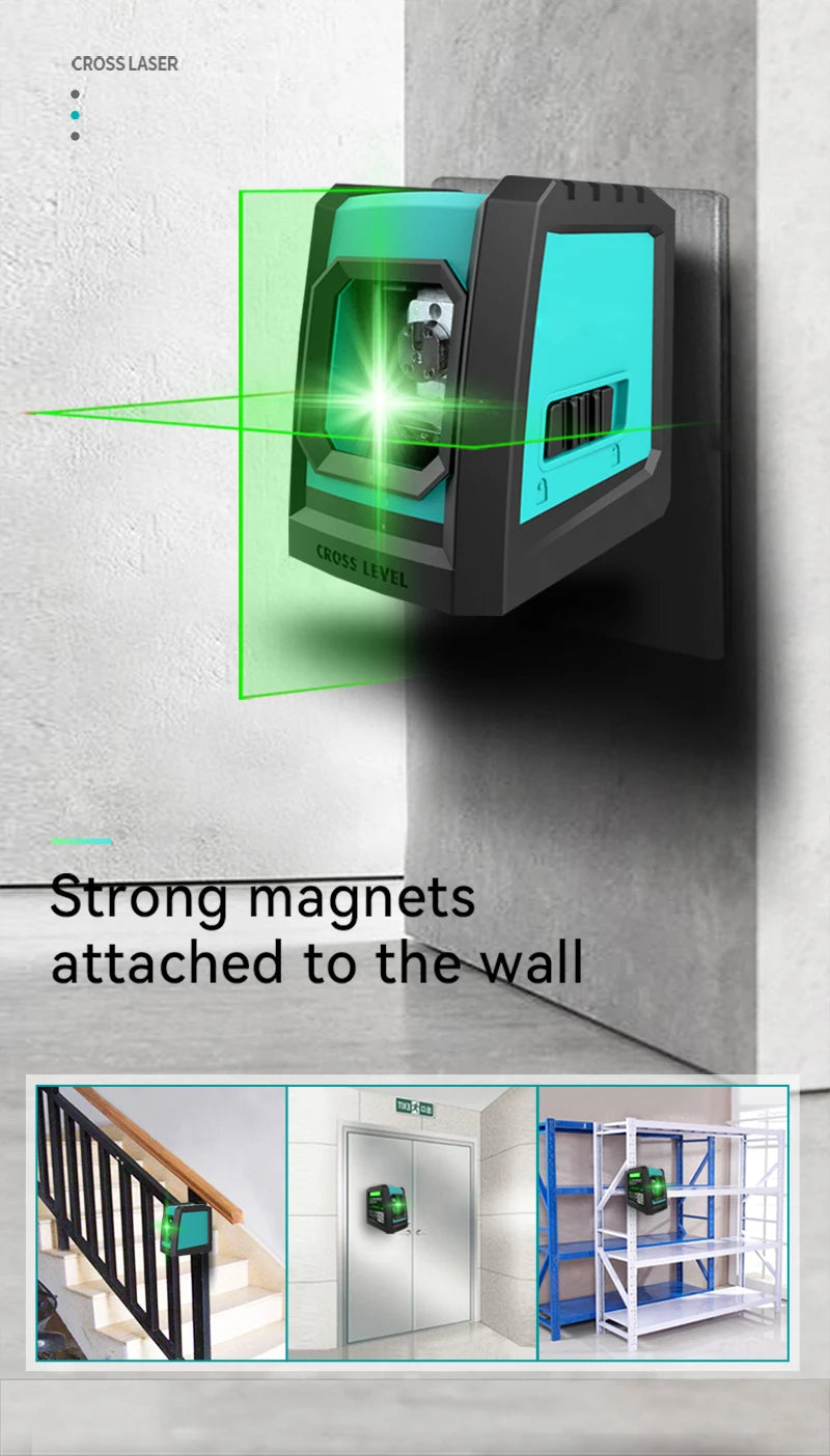 Laser Level L52 2 Lines Nivel Laser,4° Self-Leveling, Horizontal and Vertical Cross Line Laser