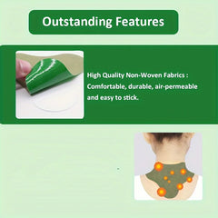 12pcs Quick Neck Pain Relieve Patch Wormwood Natural Herbs Muscle Soreness Pain Relieve Sticker For Back, Neck, Arthritis Pain H