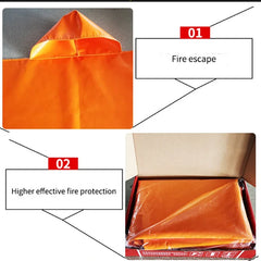 Flame Retardant Cloak Emergency Survival Fire Blanket Double-layer Fireproof Cloak Full Body Protection Heat Insulation Home