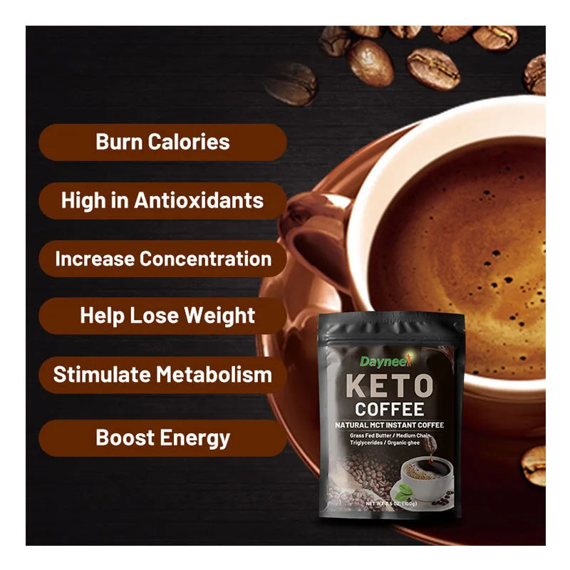 Keto Coffee Refreshing Low Calorie Appetite Suppression Instant Refreshing Keep Staying Focused Black