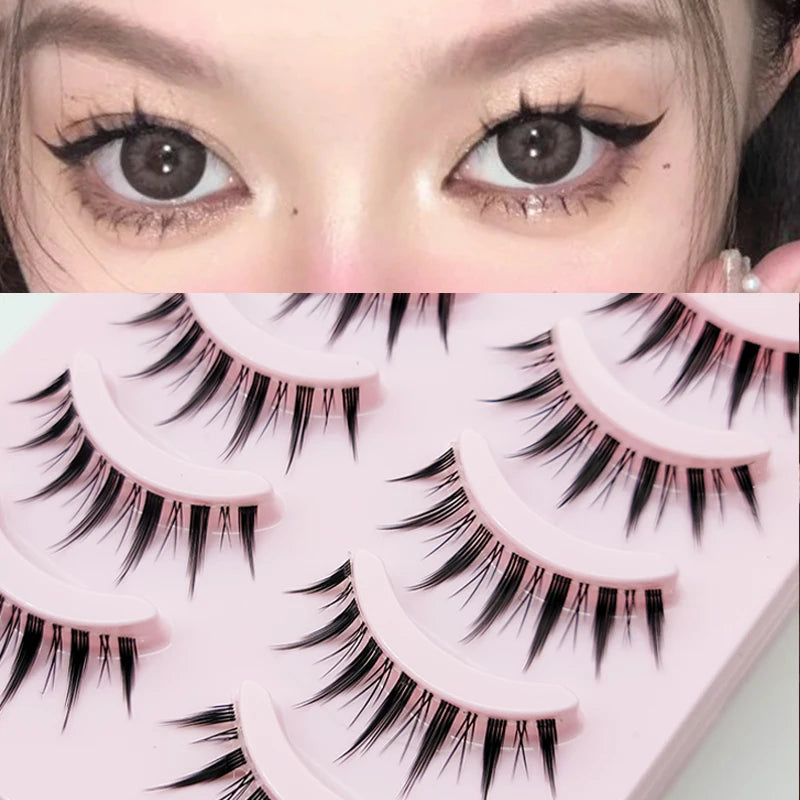 New Manga Lashes Soft Natural Eyelashes Thick False Eyelashes Manga Eyelashes Daily Dating Makeup Eyelashes Lashes Wispy