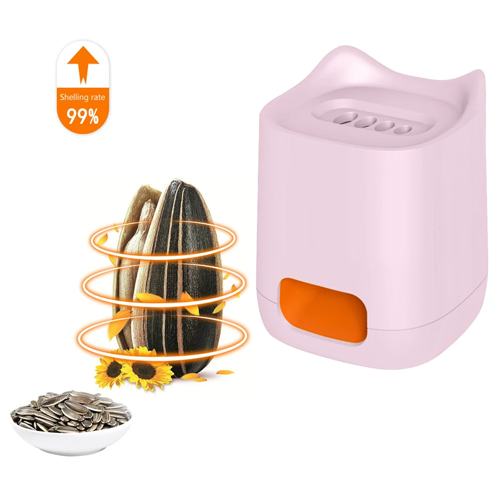 Electric Sunflower Seeds Peeler Gadgets Tools Automatic Shelling Machine Protect Teeth Cute Cartoon Portable Kitchen Accessories