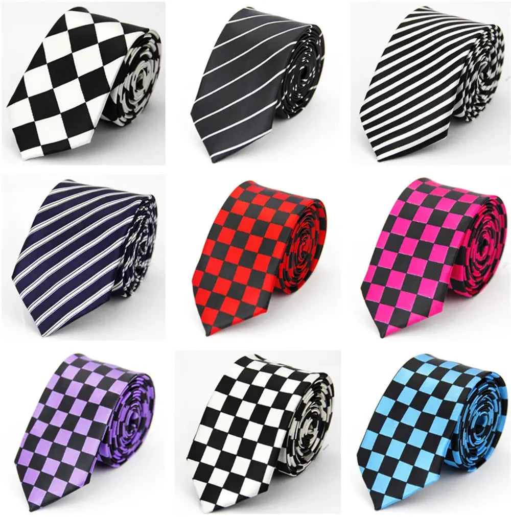 Mens Ties Narrow 5cm/2in Skinny Wedding Accessories Black Blue Red Pink White Purple Piano Skull Slim Neckties for Men Women