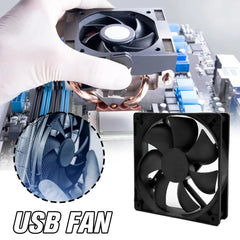 5V Brushless Cooling Fan USB Ventiliator Computer Case 2500RPM Cooler Oil-impregnated PBT CPU Radiator USB Fan PC USB Gadgets