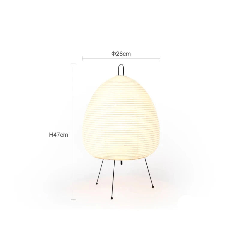 Japanese Design Akari Wabi-sabi Yong Table Lamp Printed Rice Paper Lamp Bedroom Desktop Decoration Table Lamp