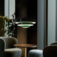 Nordic LED Pendant Light Macaron Carbon Steel Aluminum White Dark Green Orange Illuminations For Restaurant Living Rooms Fixture