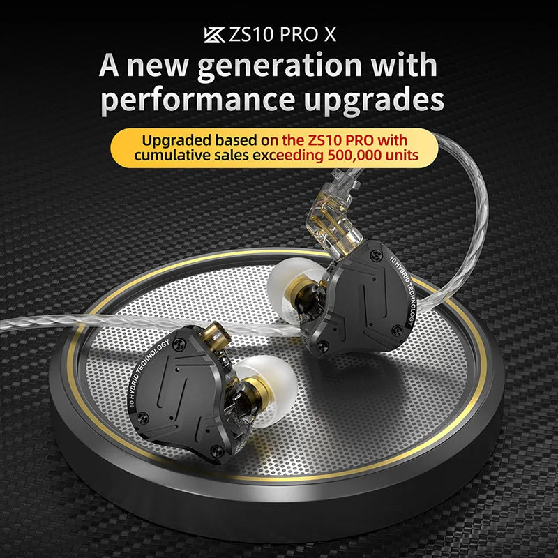 KZ ZS10 PRO X HIFI Bass Metal Hybrid In-ear Earphone Sport Noise Cancelling Headset Earbuds KZ ZSN PRO AS16 PRO AS12 ZSX ZEX