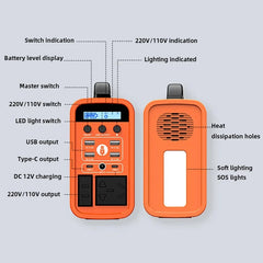 220V 400W Portable LiFePO4 Power Station 60000mAh Solar Generator USB AC DC Emergency External Spare Battery For Outdoor Camping