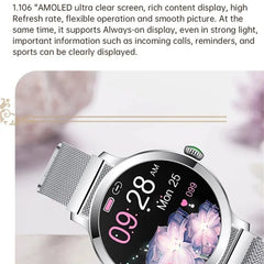 Fashion Women Smart Watch NX7 Ultra Clear AMOLED Screen Heart Rate Health Monitoring Bluetooth Call Lady Female Smartwatch