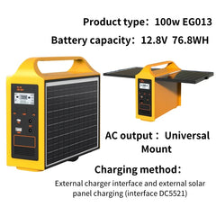 100w portable power station AD/DC 110V/220V solar power station with 2PCS 16V20W solar panel for outdoor camping power bank