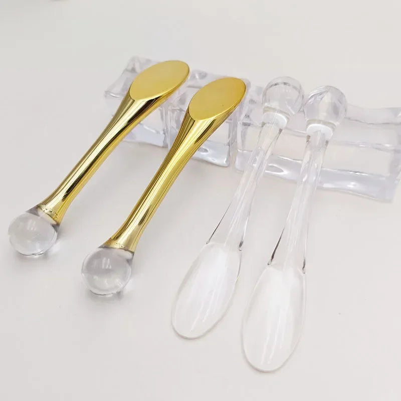 1pc Eye Cream Applicator Spoon Roller Transparent Massage Stick Cosmetic Spatulas Wrinkle Facial Mask Skin Care Plastic Spoon