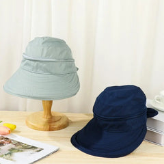 Women Ladies Summer Wide Brim Foldable Visor Outdoor Cap Anti-UV Beach Sun Hat