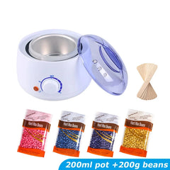 Wax Heater Warmer Machine For Hair Removal Depilation Wax Dipping Epilator Paraffin Pot and Wood Sticks Kit