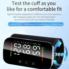 Bluetooth smart sphygmomanometer Integrated High definition LCD display health device with English voice Blood pressure monitor