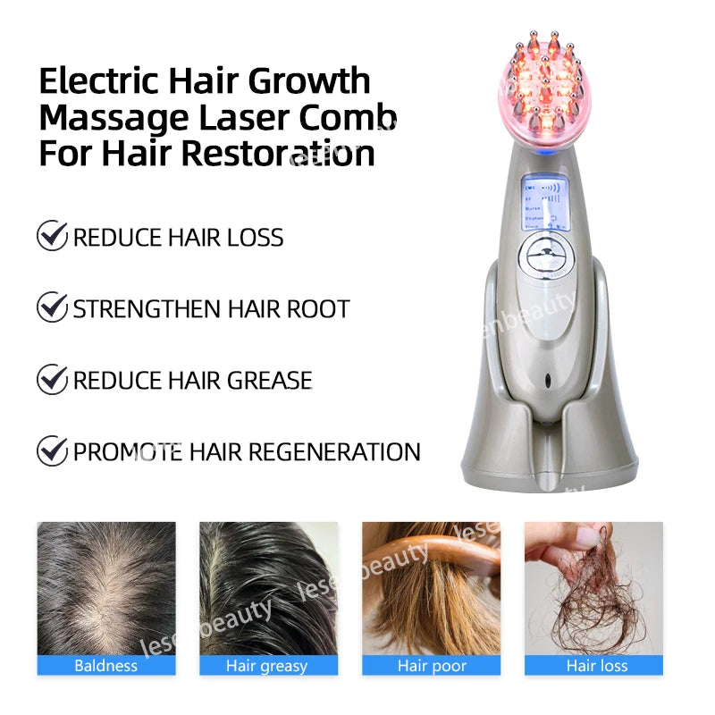 Electric scalp massage comb infrared hair loss prevention equipment hair care equipment home hair care tool hair growth products