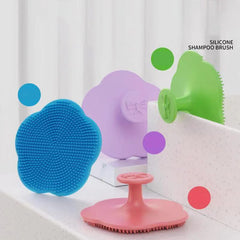 1Pc Baby Bath Brush Cute Infant Fetal Head Fat Cleaning Silicone Brush Newborn Soft Hair Comb Head Massager Baby Care Accessorie