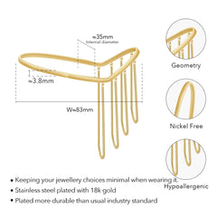 Pulseras Palm Bangle Chain Adjustable For Women's Bracelet Stainless Steel Fashion 18k Plated Jewelry Cocktail 232382