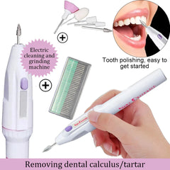 Top Selling 5 in 1 Teeth Polisher Cleaner Electric Calculus Tartar Stain Plaque Remover Whitening Polishing Kit Dentistry Tool