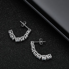 D VVS1 Moissanite Pandent Earrings for Woman Wedding Jewely with GRA s925 Sterling Sliver Plated 18k White Gold Earring