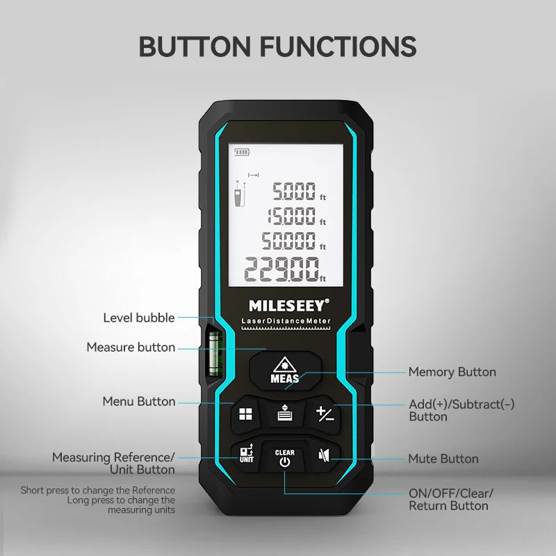 S6 Laser Tape Measure 40M 60M 80M 100M Laser Rangefinder IP54 Electronic Ruler Useful Measurement Tool