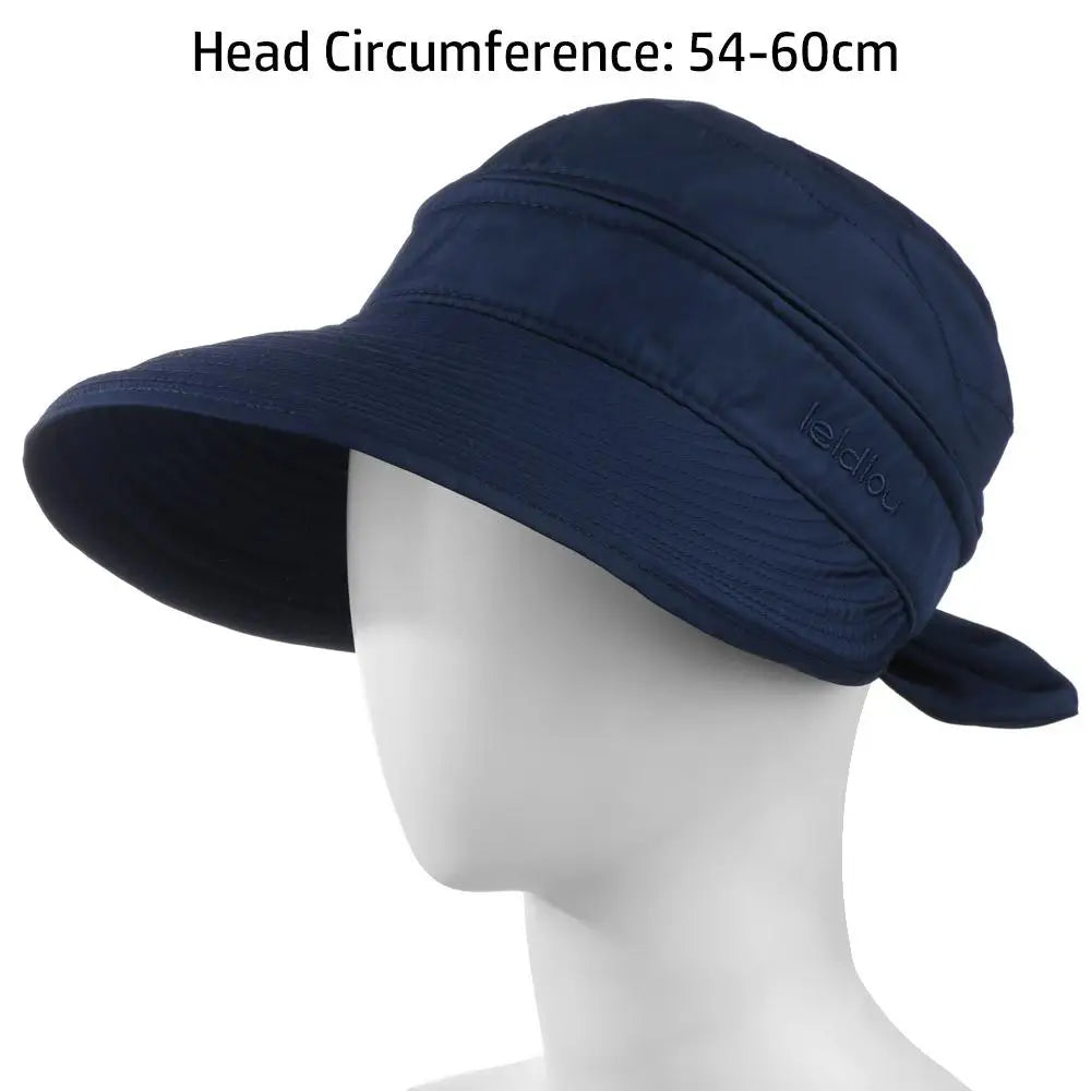 Women Ladies Summer Wide Brim Foldable Visor Outdoor Cap Anti-UV Beach Sun Hat