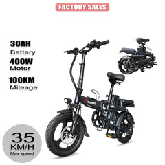 ebike 400W 48V 30AH Adult Fat Tire electric bike Folding Electric Bicycle City Commuter Electric Bike Urban Ebike