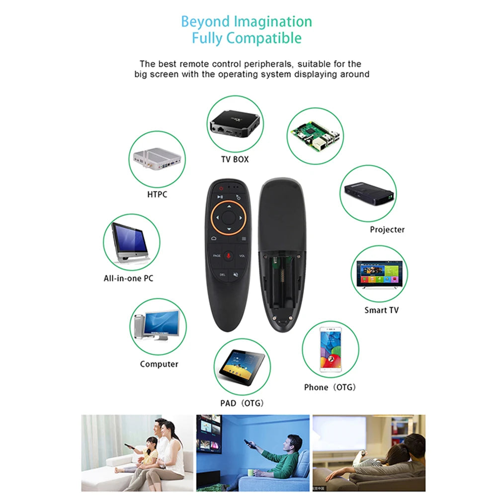 G10S G10SPRO G10BTS G10SPROBT Air Mouse Voice Remote Control 2.4G Wireless Gyroscope IR Learning for Android TV Box PC