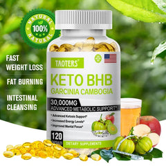 Keto Fat Burning Capsules Support Abdomen, Thighs and Arms, Improve Immunity & Suppress Appetite, Advanced Metabolism