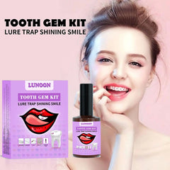 Tooth Jewelry Kit DIY Teeth Gems Kit With Glues And Light Teeth Clear Precious Stone Jewelry Decoration Glittering Tooth Gem Kit