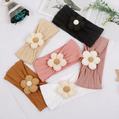 New Flower Girl Hairband Elastic Soft Baby Headband for Children Turban Headwear for Newborn Baby Kids Hair Accessories