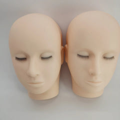 Mannequin Head 4D Eyelash Extension Practice Makeup Accessories Grafting Teaching Training Tools with 4 Layers Lashes