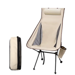 Portable Folding Camping Chair with Headrest Lightweight Tourist Chairs Aluminum Alloy Fishing Chair Outdoor Furniture Fishing