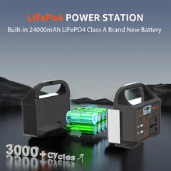 100W 24000mAh Portable Power Station Mobile Power Supply Solar Generator 220V/110V Charging Station EU/US/UK Power Bank Camping