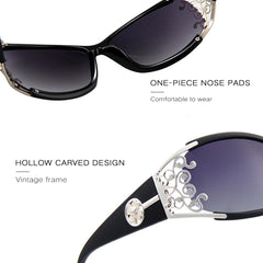 PARZIN Luxury Vintage Fashion Women Polarized Sunglasses Ladies Driving Dark Shades Hollow Lace Feminine Trendy UV400 Eyewear