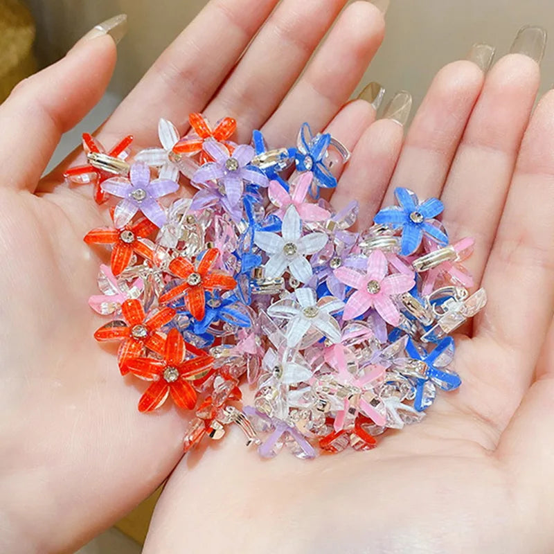 New Kids Mini Hair Clips For Girls Hair Accessories Braided Hair Hairpin Small Flower Sweet Women Fashion Decoration Barrettes