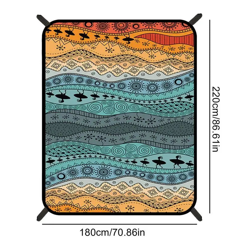 Ultralight Waterproof Camping Mat Outdoor Picnic Blanket Beach Mattress Sleeping Pad 220x180cm Foldable Travel Camping Blanket