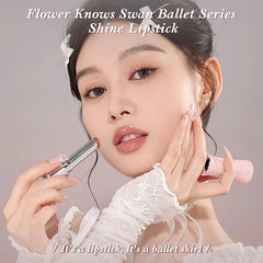 Flower Knows Swan Ballet Solid Lip Glaze Mirror Lipstick Vegan Profesional Lipgloss Moisturizing Korean Lip Stick