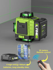 3D/4D Laser Level 12/16 Lines Horizontal And Vertical With Remote Control 8 Lines 360°Self-leveling Laser Levels