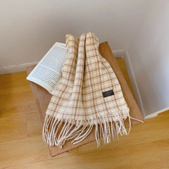 Japanese Korean Style Sweet Cute Plaid Children Scarf Autumn Winter Warm Boys Girls Knitted Wool Scarves