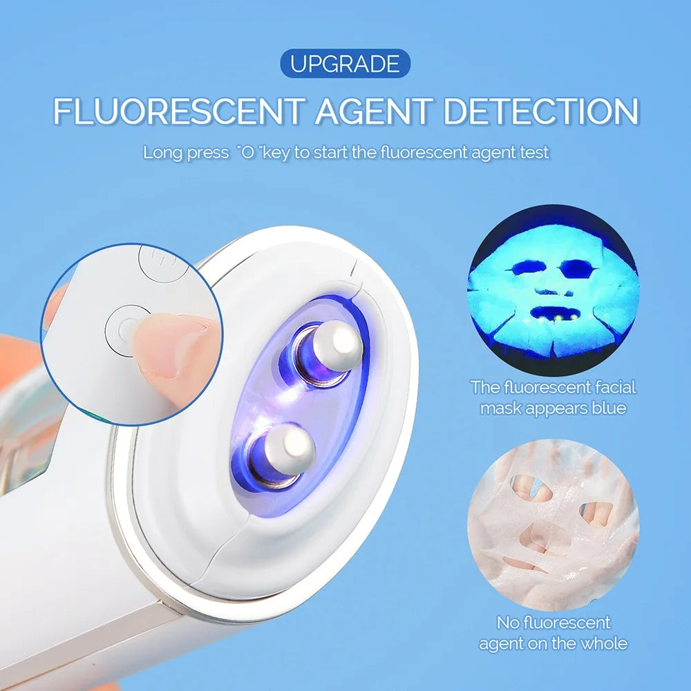 Skin Tester Face Skin Moisture&Oil Content Skin Analyzer Skin Water Cheek Elastic Skin Age Test Meter Fluorescent Agent Detector