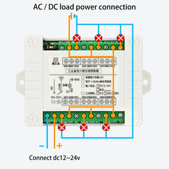 1000m DC 12/24V Relay Remote Switch Wireless RF Remote Control Switch 6 Channel Relay Module 433/315Mhz Transmitter Receiver Kit