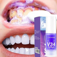 V34 Teeth Whitening Toothpaste Remove Plaque Coffee Stains Cleaning Oral Hygiene Bleaching Dental Tools Fresh Breath Tooth Care