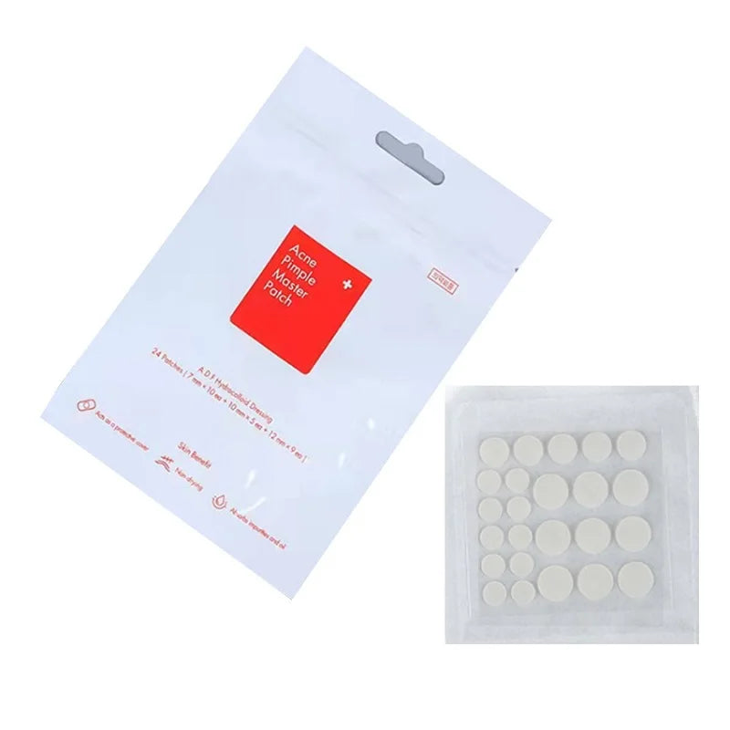 24pcs Face Acne Pimple Spot Scar Care Treatment Stickers Facial Skin Care Blackhead Removal Freckle Patches Acne Mask Beauty