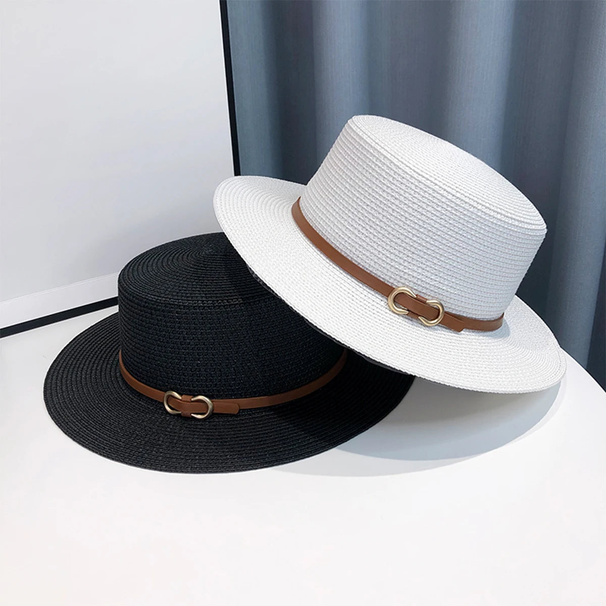 Women's Straw Hat Girl Straw Bucket Hat Sunscreen Fisherman Hat Outdoor French Style Beach Straw Hat CM026