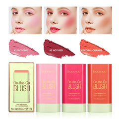 Tinted Mositure Blush Stick Face Pink Cream Cheek Blusher Cosmetics 3 in 1 Makeup Tubes used on lips eyes cheeks